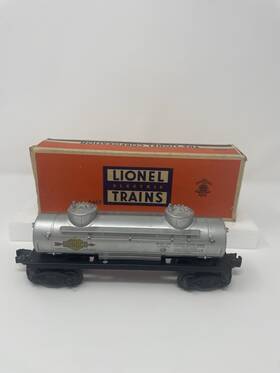 6465-60 Lionel Postwar 6465 Sunoco 2-dome Tank Car From 1952-5 With Nice Ob