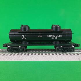 6465-85 Lionel O Gauge Tank Car 2 Dome Lines #6465 Black Postwar 1959