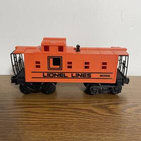 9059 Lionel 9058 Lines Non-illuminated Orange Caboose O/027 1979