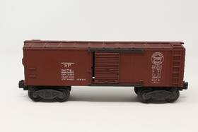 96743 Lionel O Gauge Postwar Box Car Southern Pacific Sp Red Tin Plate