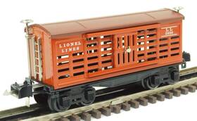 11-70040 Lionel Corporation Used Corp. 2656 Red And Brown Cattle Car With Box