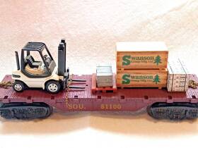 51100 Lionel / Marx Train Southern Rr #51100 Flatcar Custom With Forklift Bldg. Material