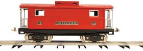 11-30014 Lionel Mth Lines Standard Tinplate Red 217 Illuminated Caboose Mint