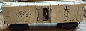 Lionel Rt3462 O Gauge Refrigerator Car Automatic Refrigerated Milk White
