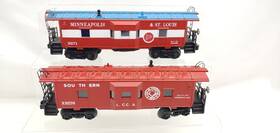X9259-9271 Lionel 2 Train Bay Window Caboose X9259 Southern And 9271 Minneapolis St. Louis