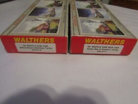 932-4714 Lot 2 Walthers Ho Train Wisconsin Waffle Box Cars 4711 Free Shipping