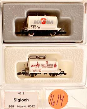 2-axle M Rklin 0342 Marklin Z Scale And 1614 2 Collector Tank Cars Boxes C8