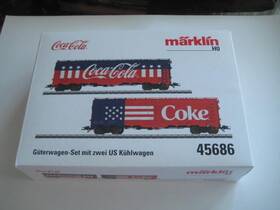 45686 M Rklin Marklin H0 Us Coca Cola Kuhlwagen Set In Its Original Box Ltd Edn 2018
