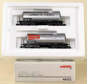 46532 M Rklin Marklin Ho Sncf Lambiotte Freres Chemical 2 Tank Car Set - Lnib Era Iii