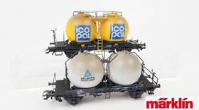 46621 M Rklin Two Silo Inch Spherical Container Cars Set Dsb And Sj / #46621 - Brand New