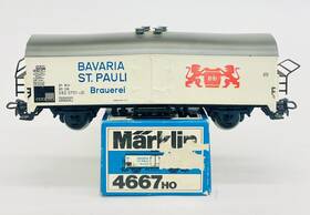 4667 M Rklin Marklin Ho Bavaria St. Pauli Beer Tank Car Bierwagen Vtg West Germany With Box