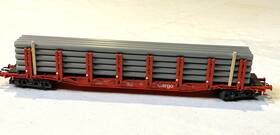 47714 M Rklin Marklin Ho Db German Federal Stake Flat Car With Pipes C-8 Ln No Box