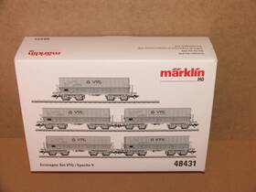 48431 M Rklin Marklin H0 5 Vtg Ore Car Set With Loads And Dc Wheels