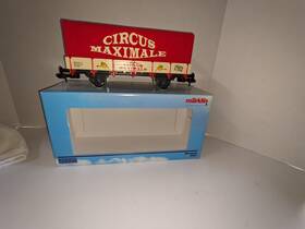 54854 M Rklin Marklin Maxi Museum 2005 Circus Maximale Flat Car With Tarp