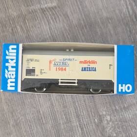 8062274-9 M Rklin Ho Box Car Mea 1984 Beige Black Plastic Model Railroad