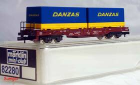 M Rklin 82280 Marklin Container Car Gmbh Sdgkms 707 With Containers Z Scale Gauge