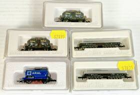 82351 M Rklin Z Mini-club - Flat Silo Tank 5 Car Lot Rare