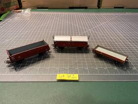 360142 M Rklin 86226 Marklin Ho Train Three 3 Gondola Wagon Cars High Top And Covered Lot H