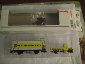 94414 M Rklin Marklin Ho Inch Dinkelacker Freight Car Set With Metal Truck - Nib Era Ii