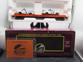 20-981546 M.t.h. Trains O Gauge/o Scale 20-98546 Denver And Rio Grande Flat Car With Two Police