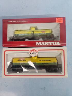 Mantua 037135094000 And Model Power Ho Scale Heavy Tank Car Dupont Rohm Haas Vintage