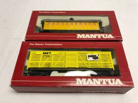 719-008 Mantua Lot Of 2 1890 Passenger Car And Woodstock Ho Gauge