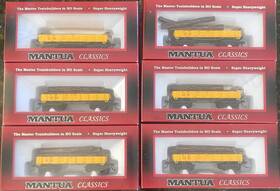 724-008 Mantua Classics Wooden Vintage Freight U.p - 1860 Log Car 6 Packs