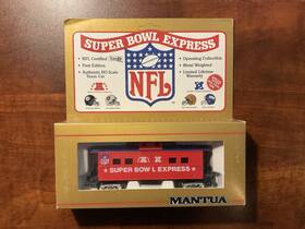726-900 Mantua Ho Scale Caboose Nfl Super Bowl Express 1992 A6