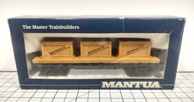 727-181 Mantua Ho Train 40ft Heavy Flat Car With Crates Eastwood Short Line Rr Nib