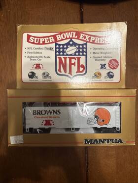733-806 Mantua Ho 1991 Nfl Super Bowl Express Reefer First Edition Cleveland Browns