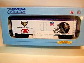 733-831 Mantua Baltimore Ravens Ho Scale Plug Boxcar Mantuatrain Nfl Super Bowl Express