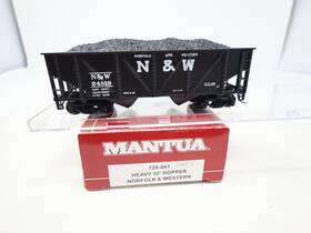 734-041 Mantua Used Ho Scale Heavy 32ft 2 Bay Hopper N&w #24819 Read