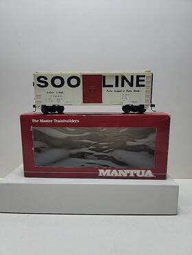 734-590 Mantua Ho Scale Soo Line Boxcar #177640 Heavy 41ft Steal Train