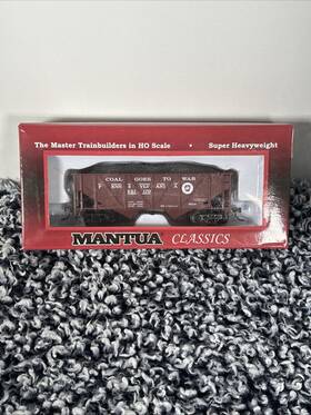 Mantua 911587296222 Ho Scale Heavy 36 Hopper With Coal P.r.r