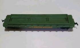 T351a Mantua 300 Ho Western Maryland #2475 Skid Flat Car. Die-cast Base. Vintage