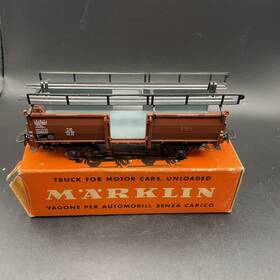 Marklin 315/4g M Rklin Ho Auto Transport Freight Car Unloaded 1951 W Germany