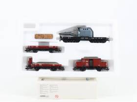 47893 Marklin Ho Scale German Inch Track Laying Train Mow 4-car Freight Set