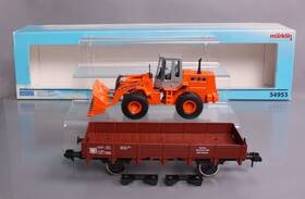 54953 Marklin 1 Guage Db Low Side Gondola With Bulldozer Nib