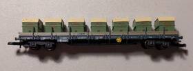 82584 Marklin Z German Federal Railroad Db Ag Type Res 687 Flatcar Ln