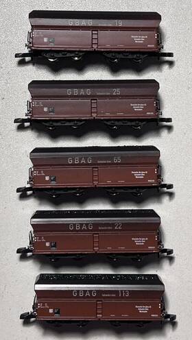 86305 Marklin Z Scale Db Type Oot High-capacity Hopper Cars Set Of 5 Ln