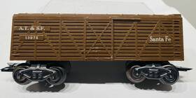 13975 Marx 0975 No. A.t. And S.f. Brown Plastic Stock Car - 8 Wheel With Tilt Cplrs