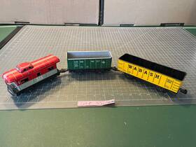 28500 Marx 80982 20102 Train 3 Early Knuckle Coupler Cars Wabash Lv Nyc Lot E