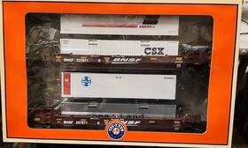 6-26485 Maxi 626485 Lionel O Scale Stack Pair Bnsf 237871 A&b New In Box
