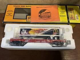 30-7696 Mcdonalds Vintage Mth 2001 Mcdonald S Flat Car With Trailer O Scale New In Box