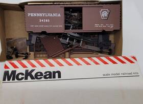 24285 Mckean Models Pennsylvania Prr Kit 40ft Single 8ft Door Box Car Ho Scale