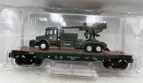 279-3479 Menards 753429164791 Gold Line O Scale Us Army Flatcar With Truck And Gun Train Car