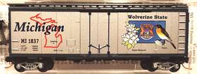 02100395 Micro-trains N Scale Mi Michigan 40ft Standard Boxcar #1837 / Nib 11