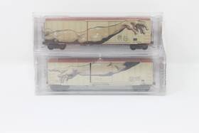 02544810 Micro-trains N Scale Mtl 50ft Boxcar 2 Pack The Creation Of Adam Graffit
