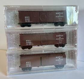 04-115 Micro-trains Microtrains Nsc N Scale Boston And Albany 40ft Usra Steel Box Car Set - Special Run