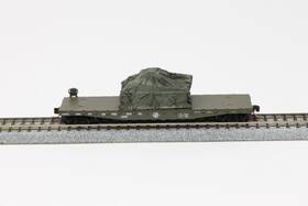 04500181 Micro-trains N Scale 50ft Flat Car With Tank Load Us Army Usax 38080